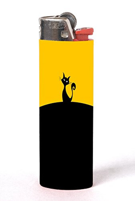 Curious Black Cat Kitten Kitty 2 Pack Vinyl Decal Wrap Skin Stickers by Moonlight Printing for Bic Lighters Curious Black Cat Kitten Kitty 2 Pack Vinyl Decal Wrap Skin Stickers by Moonlight Printing for Bic Lighters