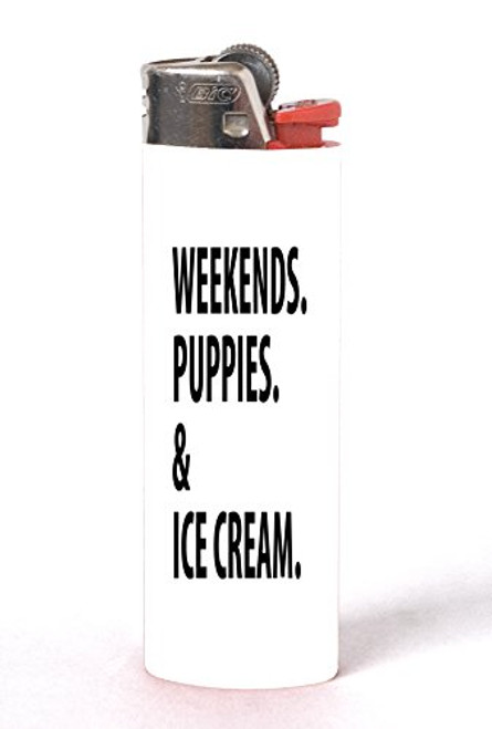 Weekends Puppies and Ice Cream 2 Pack Vinyl Decal Wrap Skin Stickers by Moonlight Printing for Bic Lighters Weekends Puppies and Ice Cream 2 Pack Vinyl Decal Wrap Skin Stickers by Moonlight Printing for Bic Lighters
