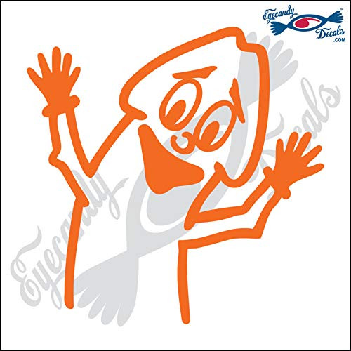 Eyecandy Decals Happy Penis 6" Orange Decal