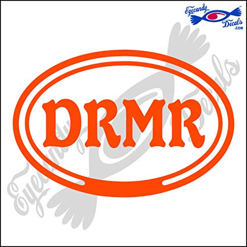 Eyecandy Decals DRMR in Oval 5 INCH Decal Orange