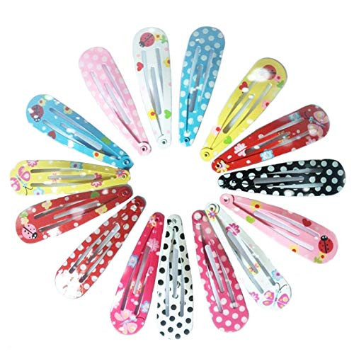 50pcs Girls Hair Barrettes No Slip Metal Snap Hair Clips for Thick Fine Hair Assorted Color Cute Hair Accessories