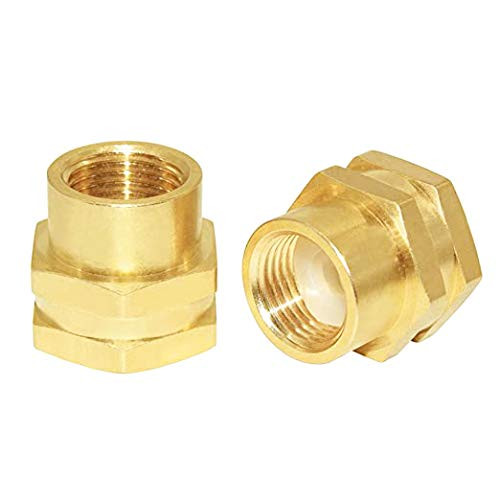 Joywayus 2pcs GHT 3/4" Female Thread x NPT 1/2" Female Thread Brass Pipe Fittings Adapter Joywayus 2pcs GHT 3/4" Female Thread x NPT 1/2" Female Thread Brass Pipe Fittings Adapter