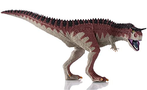 Gemini and Genius Jurassic Park Dinosaur Toys Carnotaurus with Movable Jaw Jurassic World Dinos Super Realistic Action Figure Collection Toys and Birthday Gifts for Kid-Brownish Red-