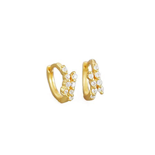 Layered CZ Small Hoop Earrings for Women Girls Sterling Silver Hypoallergenic Minimalist Cubic Zirconia Cute Cartilage Cuff Helix Wrap Sleeper Earring Huggie Hoops Fashion Jewelry -Gold- Layered CZ Small Hoop Earrings for Women Girls Sterling Silver Hypoallergenic Minimalist Cubic Zirconia Cute Cartilage Cuff Helix Wrap Sleeper Earring Huggie Hoops Fashion Jewelry -Gold-