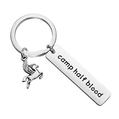 Camp Half Blood Bracelet Keychain Flying Horse Charm Bracelet Keychain Percy Jackson Jewelry Gift for Family Mythology Movie Gift -keychain-