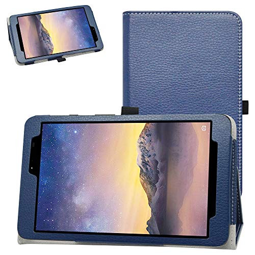 Bige for MOXEE Tablet 8 inch Case,PU Leather Folio 2-Folding Stand Cover for MOXEE Tablet 8 inch?mt-t800? Tablet,Dark Blue