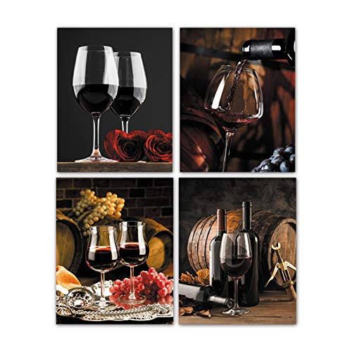 Red Wine Rose Fruit Goblet Photo Set Of 4 Wall Art For Kitchen Dining Room Wall Decor Wine Barrel Bar Watercolor Painting Family Wall Decor Restaurant Bedroom Decor UNFRAMED 8X10 Red Wine Rose Fruit Goblet Photo Set Of 4 Wall Art For Kitchen Dining Room Wall Decor Wine Barrel Bar Watercolor Painting Family Wall Decor Restaurant Bedroom Decor UNFRAMED 8X10