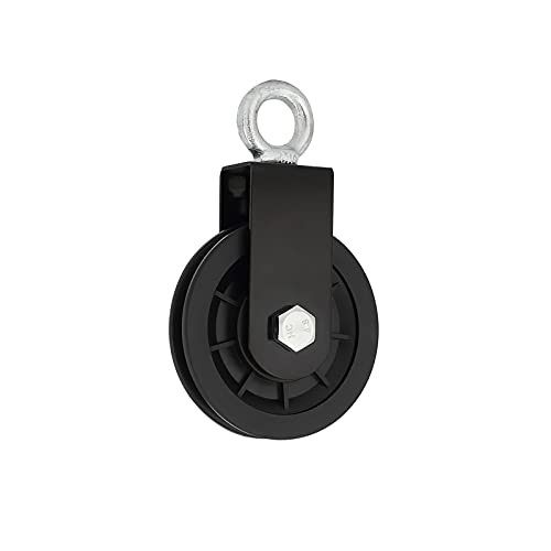 Gym Pulley Silent Nylon Gym Cable Pulley Wheel 3.54 in/90 mm Rotation 360 Degree DIY Attachment for DIY Gym Pulley System Equipment Replacement Hoists