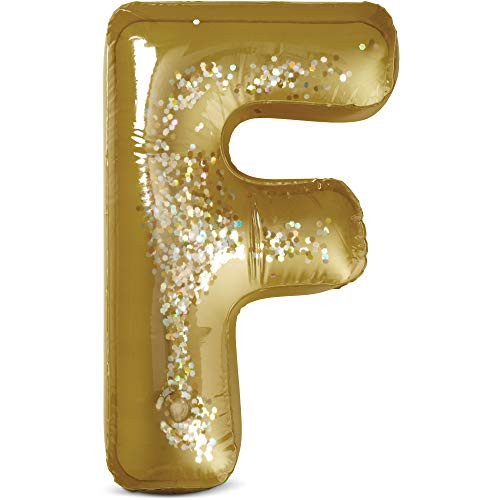 Pool Party Decorations Inflatable Pool Floats Single Letter -F- by Spell Party  Large 20 Gold Alphabet Letter Balloon Indoor Outdoor Decor for Beach Party and Backdrop Banner