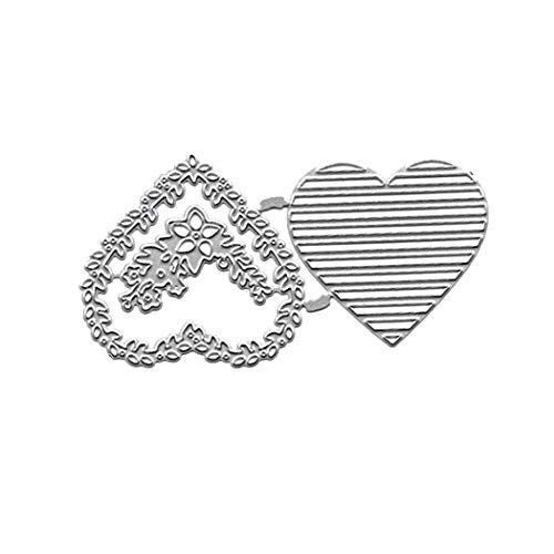 Heart Metal Cutting Dies Scrapbooking Embossing Folders for Card Making Craft Stencil Clear Slimline Dies Handmade