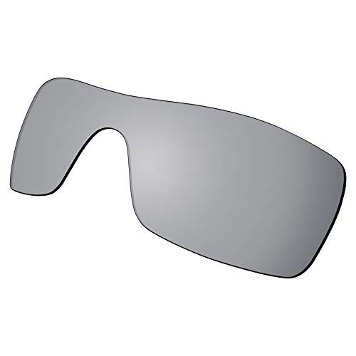 BroLizard Polarized Lens Replacement for Oakley Turbine Rotor OO9307 Sunglasses - Silver Titanium Polarized Lenses Mirror Coating BroLizard Polarized Lens Replacement for Oakley Turbine Rotor OO9307 Sunglasses - Silver Titanium Polarized Lenses Mirror Coating