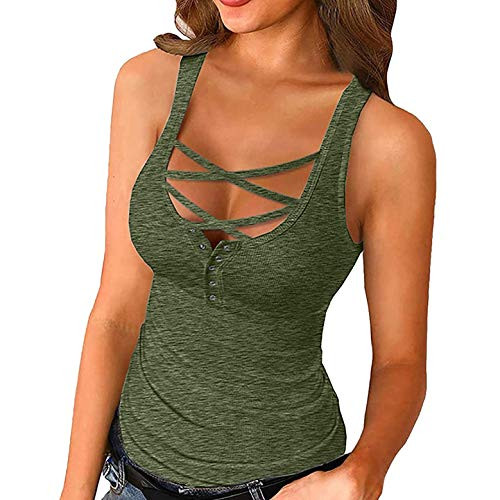 Womens Tank Tops,Womens Basic Tank Tops Fashion Gradient Vest Sexy Intersect Blouse Sleeveless Buttons Tunic Tank Tops for Women Casual Summer Green Womens Tank Tops,Womens Basic Tank Tops Fashion Gradient Vest Sexy Intersect Blouse Sleeveless Buttons Tunic Tank Tops for Women Casual Summer Green