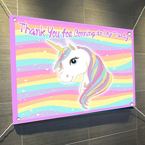 Unicorn Banner Large Vinyl Indoor or Outdoor Banner Sign Poster Backdrop, party favor decoration, 30" x 24", 2.5' x 2' Pastel Rainbow Unicorn Banner Large Vinyl Indoor or Outdoor Banner Sign Poster Backdrop, party favor decoration, 30" x 24", 2.5' x 2' Pastel Rainbow