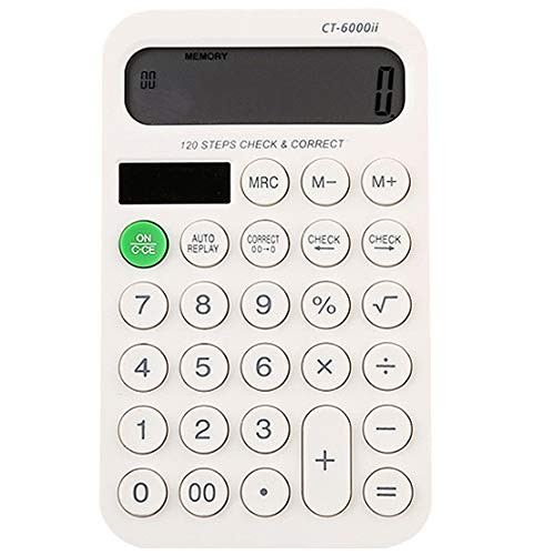 CLARA 12-Digit Solar Battery Dual Power Handheld Desktop Calculator with Sensitive Button School Office Basic Calculator