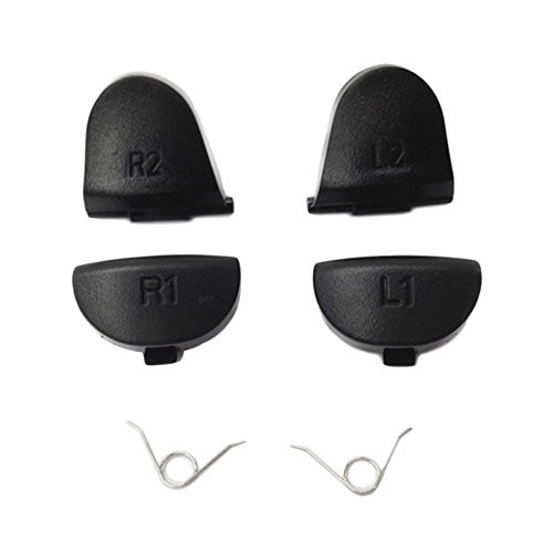 Black L1 R1 L2 R2 Trigger Buttons  plus Springs Replacement Parts for For Sony Play Station 4 PS4 JDM 011 JDS 011 JDS 001 Controller