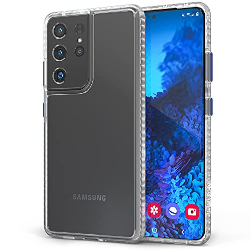 Crave Clear Guard for Galaxy S21 Ultra Case, Shockproof Case for Samsung Galaxy S21 Ultra, S21 Ultra 5G -6.8 inch- - Navy