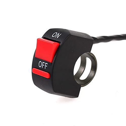 Motorcycle Switch, TOTMOX Motorcycle LED Light Switch for Motorbike Spotlights Handlebar Switch with ON/OFF Button