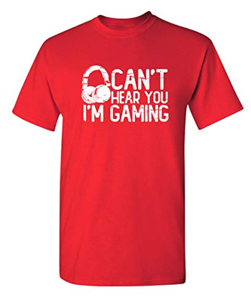 I'm Gaming Graphic Novelty Sarcastic Funny T Shirt M Red