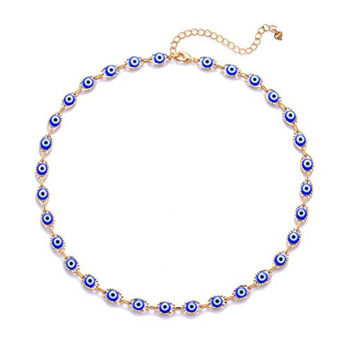Evil Eye Choker Necklace Evil Eye Minimalist Necklace Protect Lucky Necklace for Women Men -blue eyes choker- Evil Eye Choker Necklace Evil Eye Minimalist Necklace Protect Lucky Necklace for Women Men -blue eyes choker-