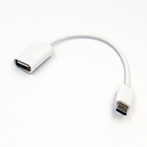 2pack USB-C OTG Host Data Cable, USB 3.1 Type C Male to USB A Female OTG Adapter (White)