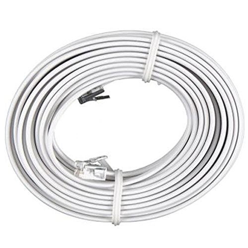 Extension Cords 50 FT Feet RJ11 4C Modular Telephone Extension Phone Cord Cable Line Wire White