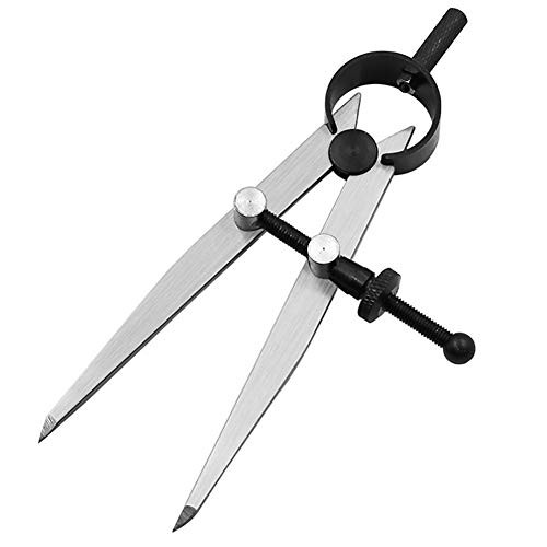 lynn Carbon Steel Divider Wheel Compass Leather Stitch Hole Distance Measure Compass Leather Divider Device Rotary Cutter Line Drawing Gauge