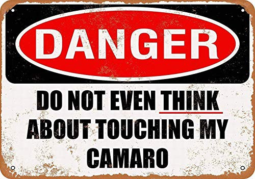 Wisesign Metal Tin Sign 8x12 inche - Do Not Touch My Camaro - Vintage Wall Decoration Retro Art