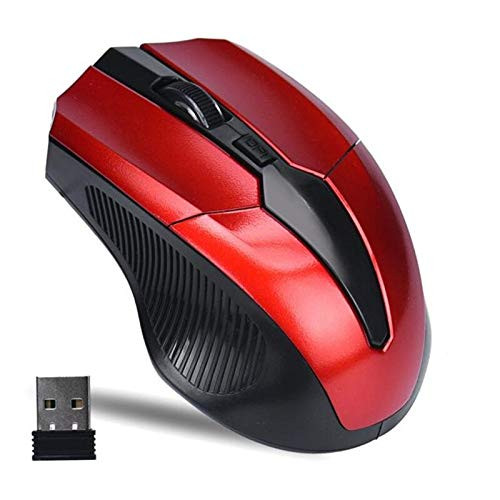 Calvas New 1pc 2.4GHz Red Mouse Gamer Optical Wireless Mouse With USB Receiver For Laptop PC Computer fe8