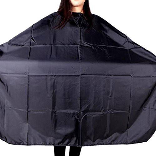 Professional Barber Cape Salon Barber Gown Styling Cape Cutting Hair Waterproof Cloth Hairdressing Hairdresser, Black 140x100cm
