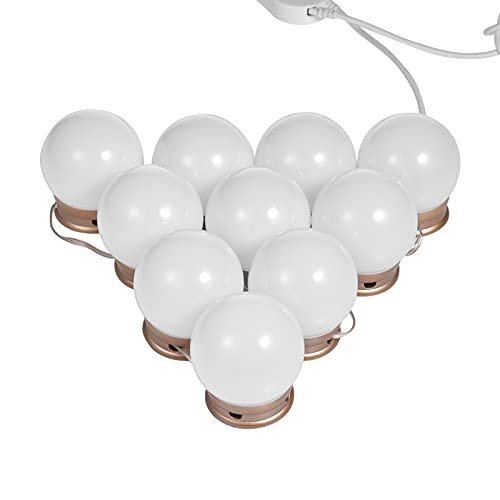 Nanyaciv Led Globe Light Bulbs, Led Vanity Mirror Light, Bathroom Make Up Lamp, Led Light Set with Dimmable Bulbs, Lighting Fixture Strip for Makeup Vanity Table