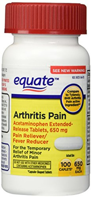 Equate - Arthritis Pain Reliever, Extended Release, Acetaminophen 650 Mg, 100-Count