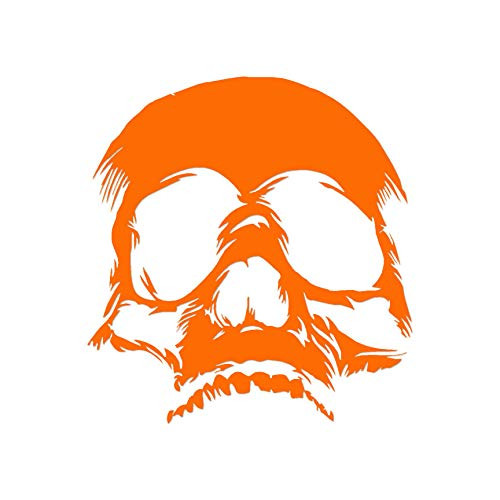 Skull Bones Skeleton - Vinyl Decal Sticker - 5.75" x 6.25" - Orange Skull Bones Skeleton - Vinyl Decal Sticker - 5.75" x 6.25" - Orange