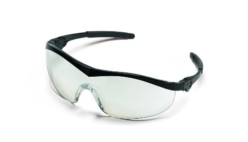 MCR Safety ST119 Storm Ratchet Bayonet Temple Single Lens Glasses with Black Frame and Indoor/Outdoor Clear Mirror Lens MCR Safety ST119 Storm Ratchet Bayonet Temple Single Lens Glasses with Black Frame and Indoor/Outdoor Clear Mirror Lens