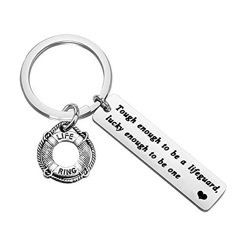FEELMEM Lifeguard Gift Life Ring Lifeguard Keychain Tough Enough To Be A Lifeguard Lucky Enough To Be One Keychain for Swimming Coach Gift Lifeguard Guard Teacher Gift -Lifeguard keychain- FEELMEM Lifeguard Gift Life Ring Lifeguard Keychain Tough Enough To Be A Lifeguard Lucky Enough To Be One Keychain for Swimming Coach Gift Lifeguard Guard Teacher Gift -Lifeguard keychain-