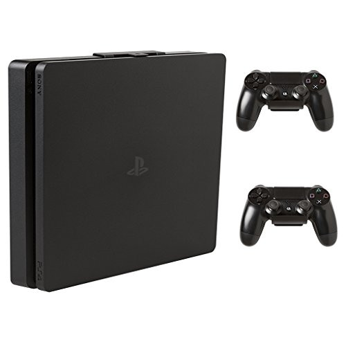 HIDEit 4S - PS4 Slim Wall Mount + (2) Controller Mount Bundle | Made in the USA