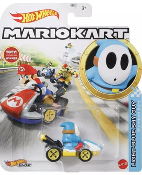 mario kart hot wheels light blue shy guy