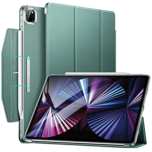 ESR Trifold Case Compatible with iPad Pro 11 Inch 2021 -3rd Generation-, Lightweight Stand Case, Auto Sleep and Wake, Pencil 2 Wireless Charging, Ascend Series, Green