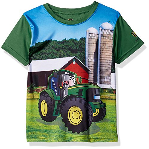 John Deere Boys' Toddler Performance T-Shirt, Green, 2T