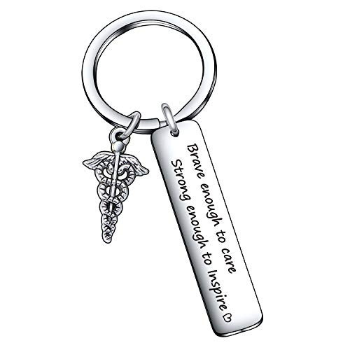 Caduceus Keychain Medical gift Medical keychain Medical jewelry for Doctor gift Doctor keychain Nurse gift Nurse keychain Nurse jewelry Medical Student keychain Medical Student gift Inspire keychain