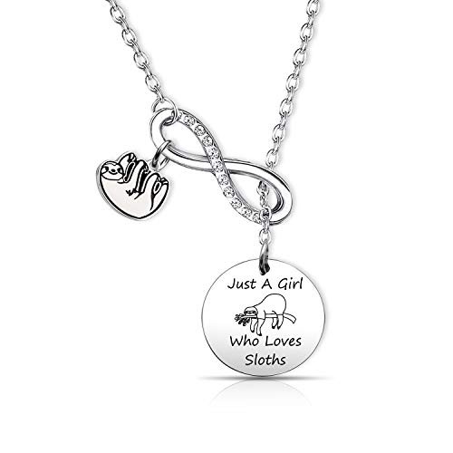 G-Ahora Funny Sloth Gift Just A Girl Who Loves Sloth Necklace Sloth Jewelry Sloth Lover Gifts-Sloth NL- G-Ahora Funny Sloth Gift Just A Girl Who Loves Sloth Necklace Sloth Jewelry Sloth Lover Gifts-Sloth NL-