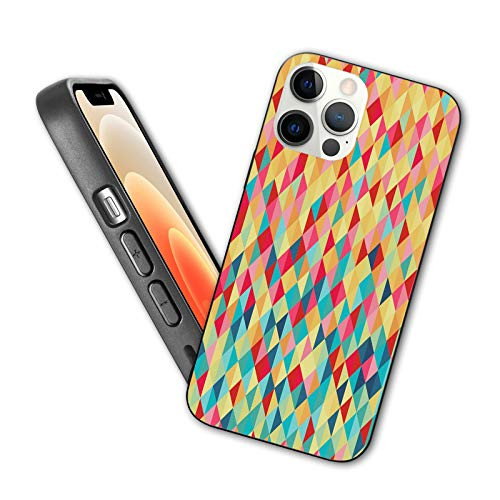 Compatible with iPhone 12 Series Case Triangle Formed Fractal Geometric Figures with Aztec Culture Effects Western Print for iPhone 12 Pro Max 6.7inch -2021-