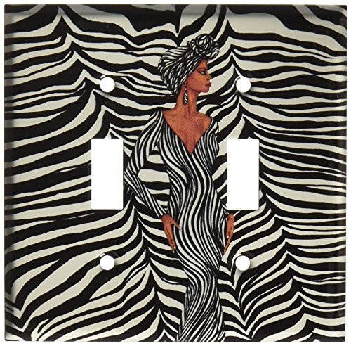 Art Plates - Zebra Wrap Switch Plate - Double Toggle