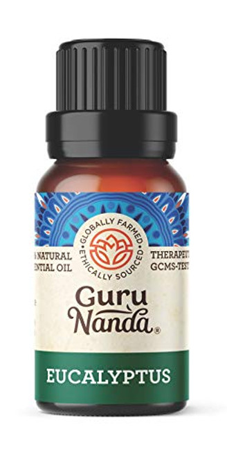 GuruNanda Eucalyptus Essential Oil - Pure Therapeutic Grade Oil for Nasal Congestion Relief, Aromatherapy for Relaxation and Calming Stress, 15 ml GuruNanda Eucalyptus Essential Oil - Pure Therapeutic Grade Oil for Nasal Congestion Relief, Aromatherapy for Relaxation and Calming Stress, 15 ml