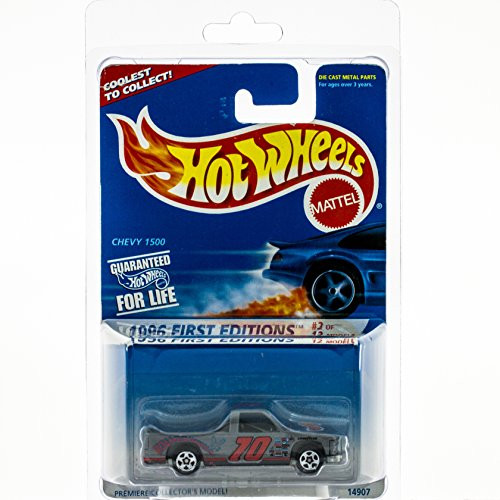 Mattel Hot Wheels 1996 1-64 Scale Silver First Editions Chevy 1500 Truck Die Cast Car 2/12