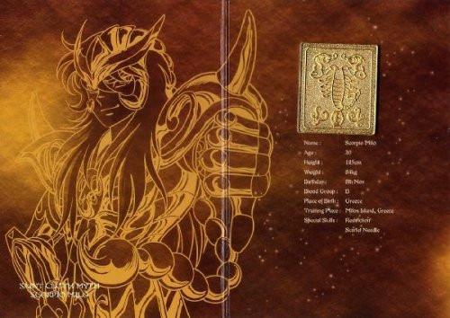 Saint Seiya Saint Cloth Myth Scorpio Milo Golden Plate