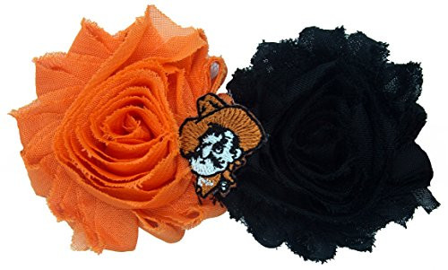 NCAA Oklahoma State Cowboys Girls UnFRAYgettable Flower Clip, Orange/Black, One Size