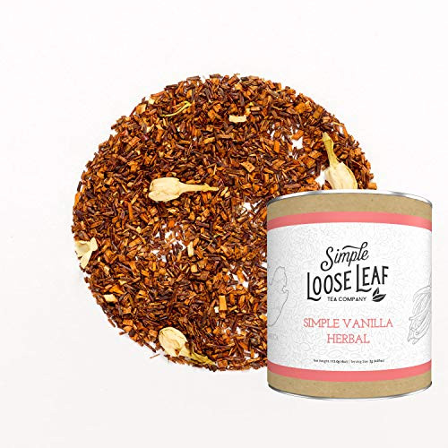 Simple Loose Leaf - Simple Vanilla Herbal Tea - Premium Loose Leaf Herbal Tea -4 oz- - Caffeine Free - Rich and Dark - USA Hand Packaged - 60 Cups