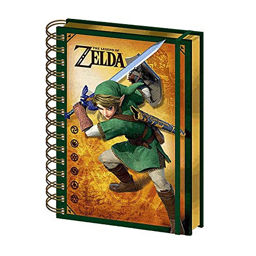 Genuine The Legend of Zelda Link 3D Lenticular A5 Wiro Hardback Journal Notebook Paper Note Pad