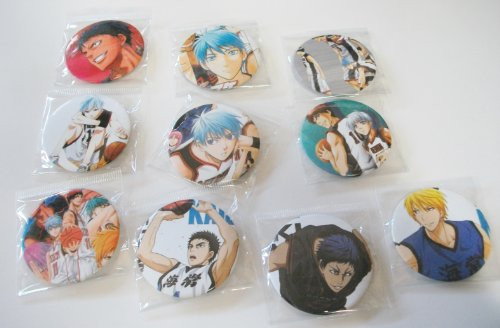10 Kuroko's Basketball Characters Plastic Button Set ~1.75" Big~