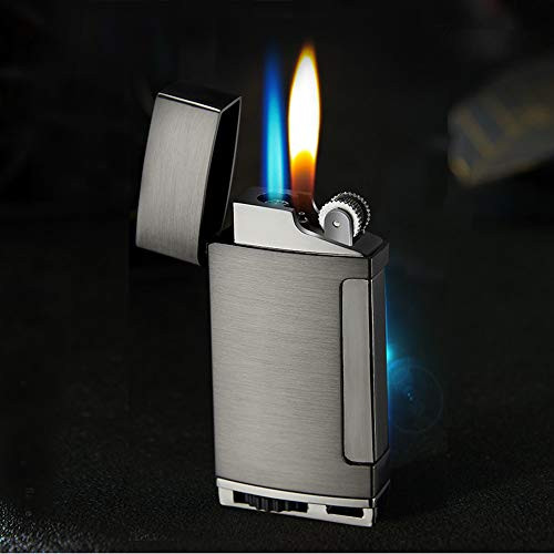 Soft/Jet Flame Switchable Cigar Lighter Jet Torch Cigarette Lighter with Adjustable Flame Dial, Butane Refillable for Tobacco Pipe  and  Fire -Fuel not Included-